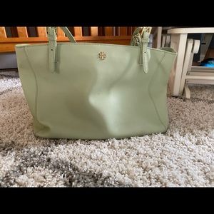 Tory Burch mint work bag